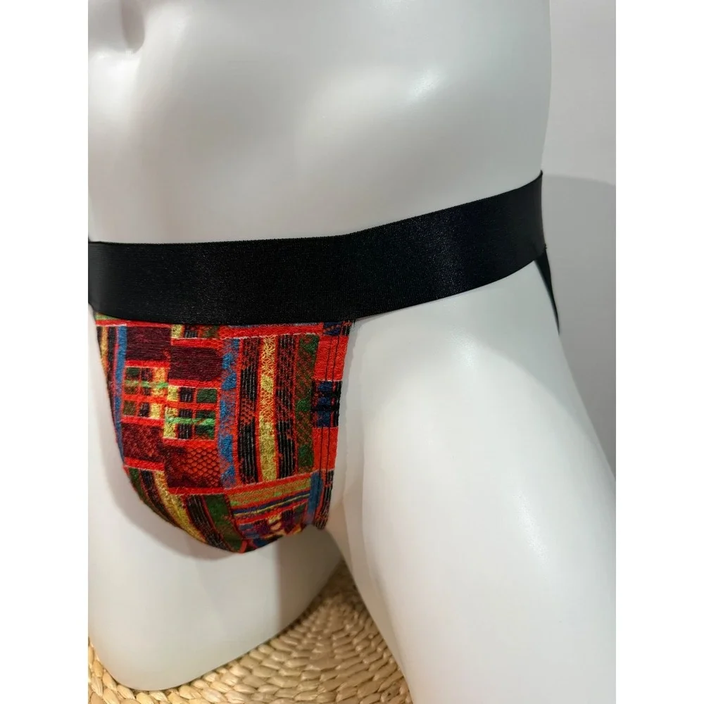 Cosabella Kente Print Lace Jock Strap Men's Premium Designer Intimates NWT